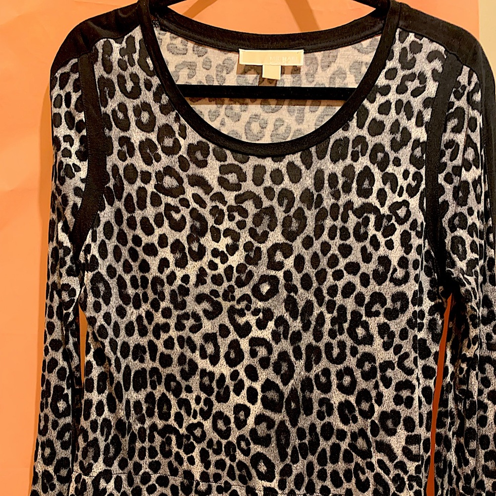 Michael Kors Leopard Print Top